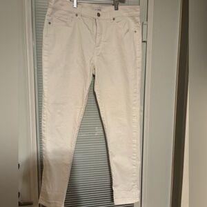 LOFT Off-White Skinny Jeans